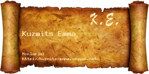 Kuzmits Emma névjegykártya